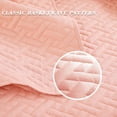 thumbnail image 6 of Exclusivo Mezcla 2-Piece Twin Size Quilt Set, Basket Quilted Bedspread/Coverlet/Bed Cover(68"x 88", Blush Pink), 6 of 7