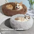 thumbnail image 6 of QHUDLV Donut Dog Bed - Premium Comfort for Anxiety Relief, 15.6 Inch Anti-Slip Round Fluffy Plush Faux Fur Cat Bed, Calming Design with -Plush Support,Fits up to 5.5 lbs Pets,Machine Washable, 6 of 8
