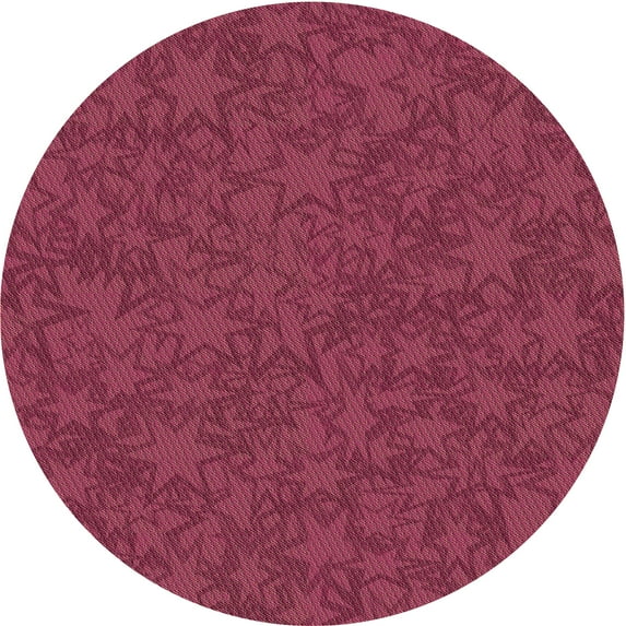 Ahgly Company Indoor Round Patterned Crimson Red Area Rugs, 7' Round