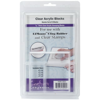 Acrylic Mounting Block / Clear Silicone Stamp Block Acrylic Block for Clear  Stamp / Grip Block AB1001 