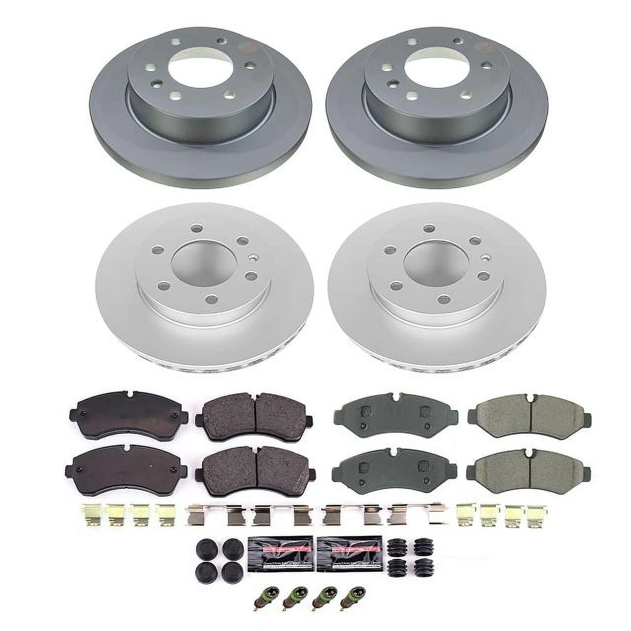 PowerStop Front and Rear Geomet Coated Brake Rotor and Pad Kit Fits: MERCEDES-BENZ Select Models CRK8660