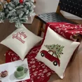 thumbnail image 3 of Merry Christmas Letter Snowflake Embroidered Cushion Cover 45*45 Festival New Year Home Pillow Covers Decorative Sofa Bedroom (450mm*450mm,G-Cushion Cover), 3 of 7