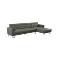thumbnail image 2 of Velago ATTALENS Sectional Faux Leather Sleeper Sofa, Grey, 2 of 8