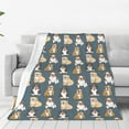 thumbnail image 1 of Balery Cartoon Bulldog 1 Manta de Felpa Suave y Acogedora – Cobija de Franela Aterciopelada para Cama, Lavable y Cálida para Sofá, Mascotas, Transpirable-40"x30", 1 of 7