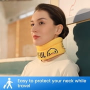 Velpeau Neck Brace for Pain Relief and Support for Women & Men, B.Duck Soft Foam Cervical Collar for Sleeping, After Whiplash or Injury (Yellow, Large)