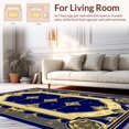 thumbnail image 2 of Ultra Soft Area Rug, Vibrant Geometric Navy Motif, Non Slip, Stain Resistant, Washable Area Rugs for Living Room, Bedroom(Blue, 5X7), 2 of 8