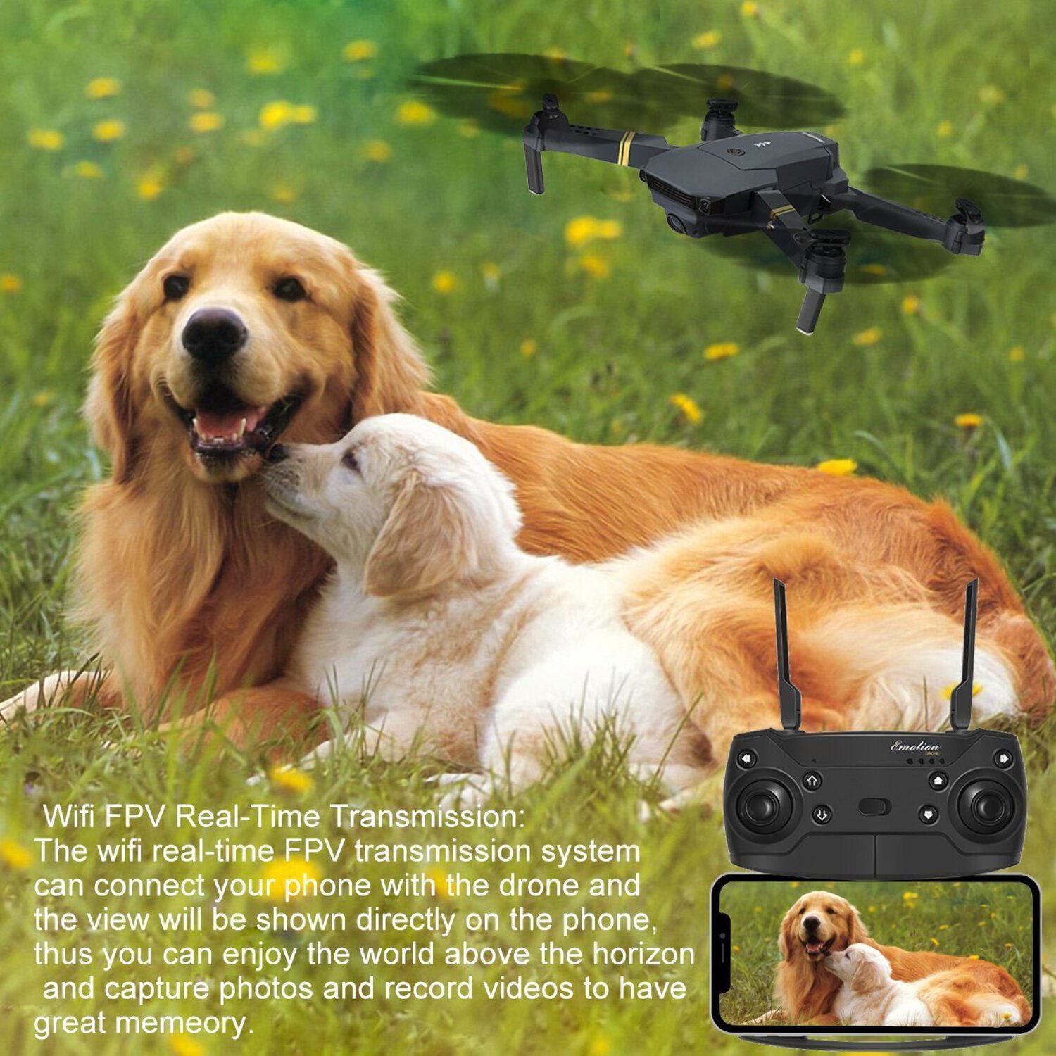 QuadAir Drone Extreme Upgrade with 3 Batteries HD Camera Live Video WiFi FPV Voice Command