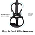 thumbnail image 4 of Yescom 4/4 Electric Violin Full Size Wood Silent Fiddle Stringed Instrument Bow Headphone Case Black, 4 of 12