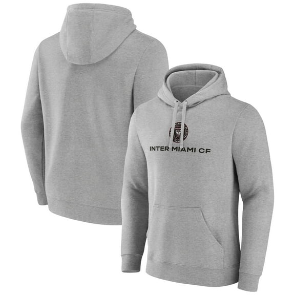 Men's Gray Inter Miami CF Official Logo Pullover Hoodie