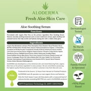 Aloderma Soothing Facial Serum with 85% Organic Aloe Vera - Calming Serum for Sensitive Skin with Natural Botanicals - Pure Aloe Vera Serum for Face - Lightweight Skin Calming & Nourishing Face Serum