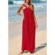 thumbnail image 3 of Vestido de verano PRETTYGARDEN para mujer 2025 con tiras holgadas, rojo, 3 of 8