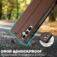 thumbnail image 6 of Flip Wallet Case for Samsung Galaxy A54 5G with Credit Card Slot, PU Leather Slim Phone Case for Women Men with Stand Shockproof Protective Back Cover for Samsung Galaxy A54 5G, Brown, 6 of 6