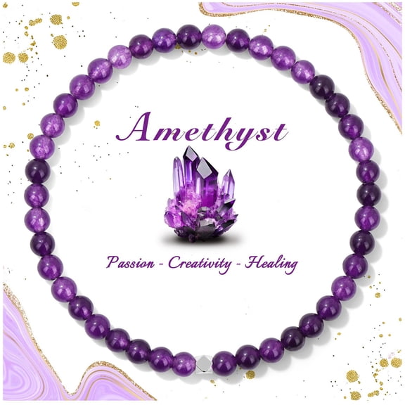 Top-kevin Natural Gemstone Beads Bracelets Healing Crystal Stone Beaded Bracelet for Women Men Handmade Spiritual Jewelry Gifts