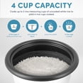 thumbnail image 4 of Aroma Housewares 4-Cups (Cooked) / 1Qt. Rice & Grain Cooker (ARC-302NGBL), Blue, 4 of 8