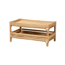 bali & pari Lombok Modern Bohemian Natural Rattan Coffee Table