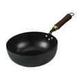 thumbnail image 2 of GROWTH TANK Wok Pan Nonstick Wok Boiling Cooking Wok Universal Hand Hammered Pans Cooking Uncoated Gas Hanging Iron Wok Stir Fry Pan Diameter 24 cm, 2 of 9