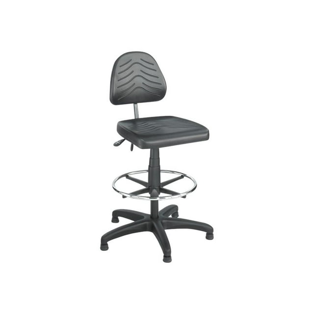 Safco Task Master Deluxe Workbench - Chaise - Tâche - Pivotante - Polyuréthane - Noir