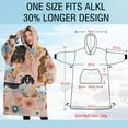 thumbnail image 4 of Oversized Wearable Blanket Hoodie,Dachshund and Flower Sherpa Blanket Hoodie with Super Pockets,Super Warm Fuzzy Pullover for Women & Men, 4 of 6