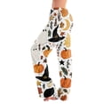 thumbnail image 2 of IYYVV Women's Halloween Pajama Cute Ghost Print Lounge Pants Soft Lightweight Sleepwear Pjs Bottom 2026 White S, 2 of 6