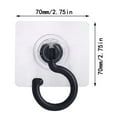 thumbnail image 2 of 360°Rotating Ceiling Adhesive Hook，Heavy Duty Wall Adhesive Hooks，Waterproof Bathroom Kitchen Heavy Duty Self Adhesive Hooks (White/1 Pcs) 2.76x2.76", 2 of 7