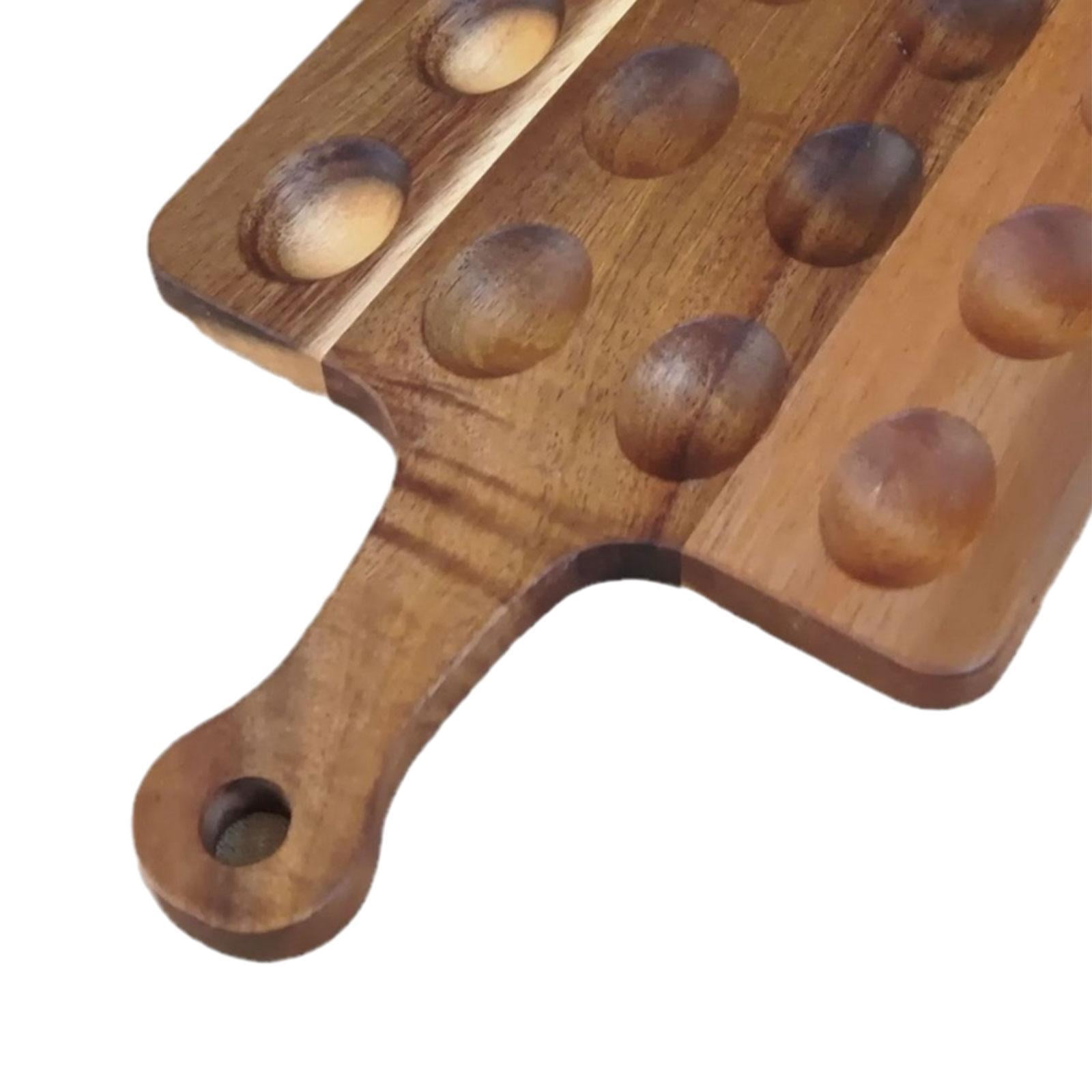Fiocias Deviled Egg Platter Egg Tray Wooden Serving Tray Rustic Display Stand Egg Holder