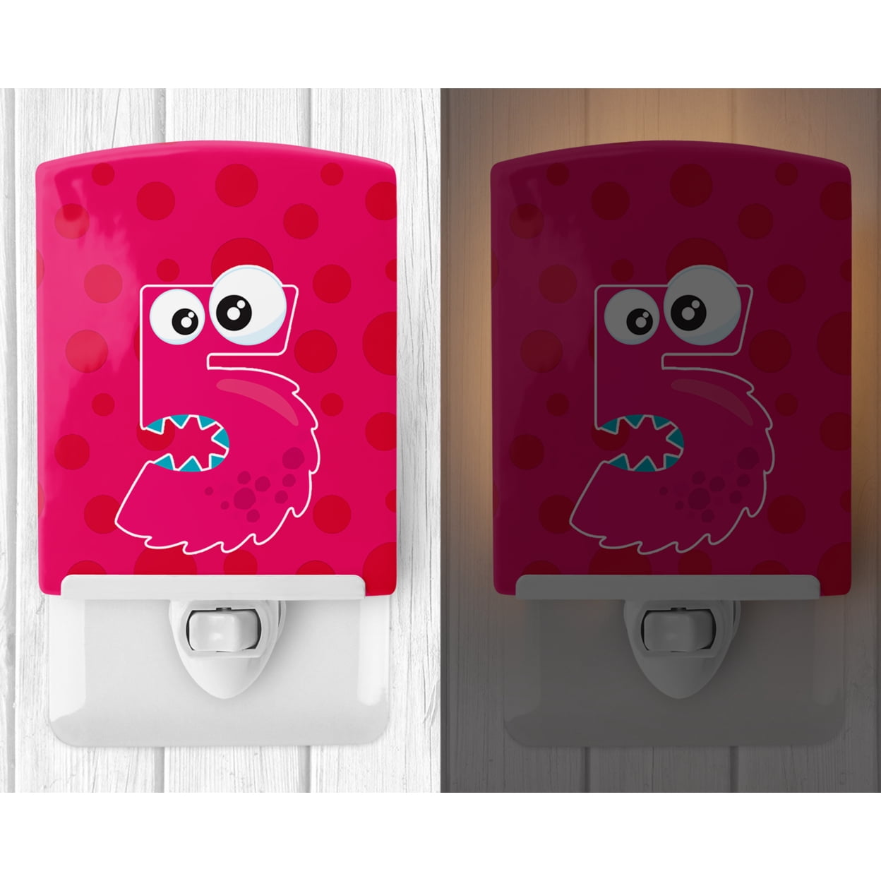 Caroline's Treasures BB8855CNL Monster Month 5 Ceramic Night Light, 6x4x3", multicolor