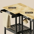 thumbnail image 4 of Lofka, KC30, Painted Finish, Rolling, Kitchen Storage Cart, Black, 4 of 8