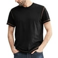 thumbnail image 1 of adviicd Chemises Cool pour Hommes T-Shirts en Coton à Manches Courtes Col Rond T-Shirts Graphiques Hauts Noir,m, 1 of 5