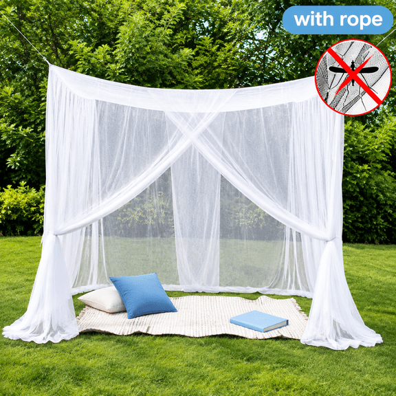 Large Lightweight Hanging Mesh Privacy Net, 9.84 x 9.84 x 8.2 ft Breathable Outdoor Sheer Curtain for Backyard, Patio & Camping, Frame & Stakes Not Included