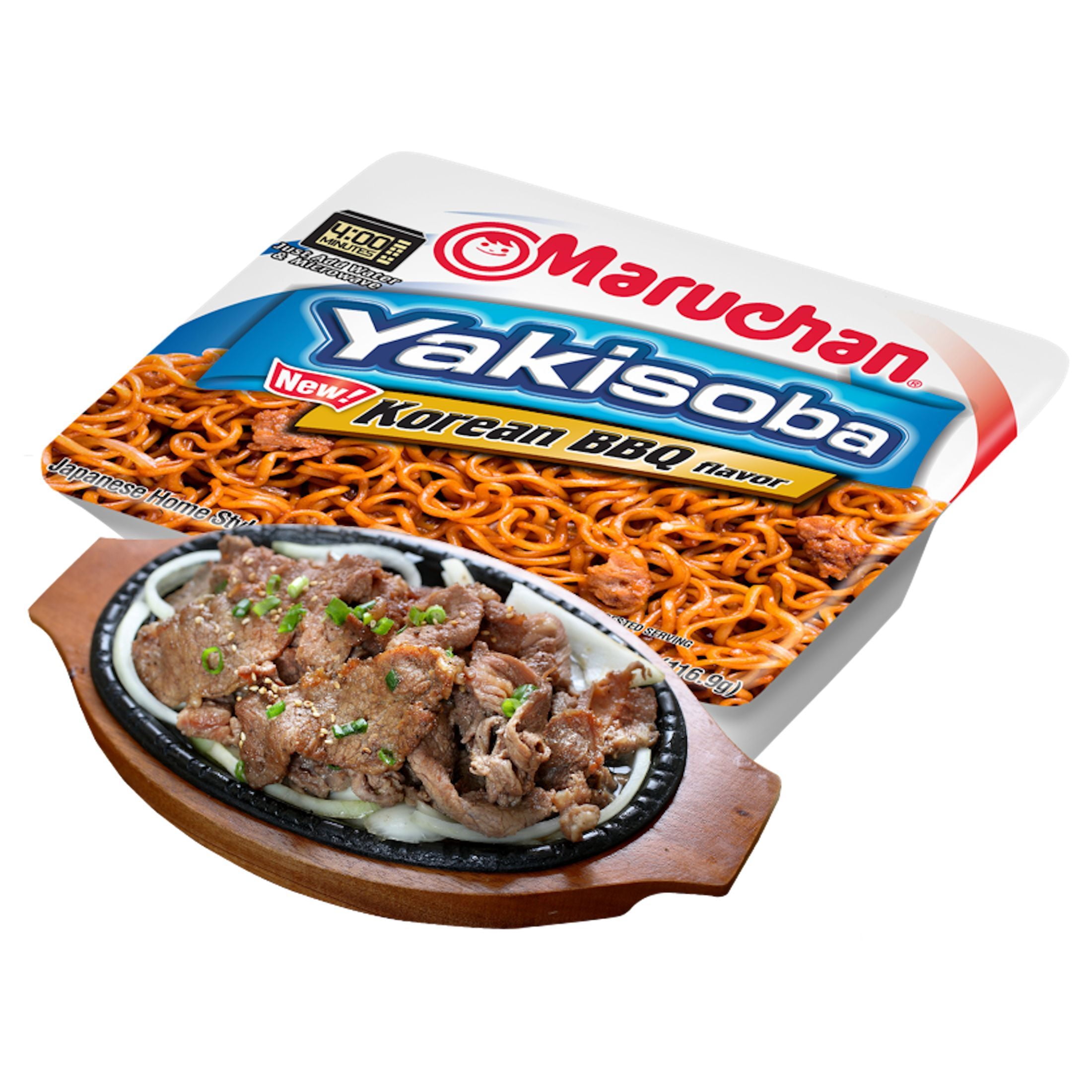 (8 pack) Maruchan Yakisoba Korean BBQ Flavor Noodles, 4.12 oz Shelf Stable Package