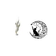 thumbnail image 5 of 2 Pieces Wall Art Decor Sculpture Set Minimalist Black Cat and Feather Design for Living Room Office Home, 5 of 8