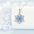 thumbnail image 2 of Snowflake Necklace 925 Sterling Silver Snowflake Pendant Necklace Snowflake Winter Jewelry Gifts for Women, 2 of 5