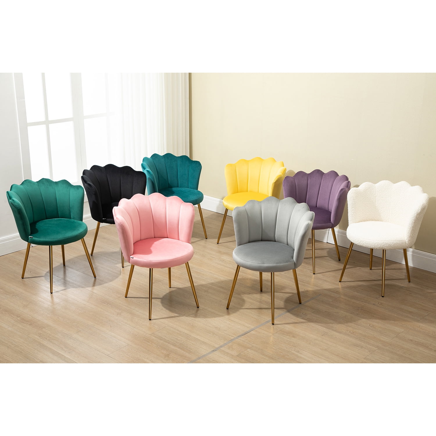 Kepooman Modern Accent Arm Chairs, Mid-Century Upholstered Side Seat with Solid Metal Legs, Yellow Kepooman Modern Accent Arm Chairs, Mid-Century Upholstered Side Seat with Solid Metal Legs, Yellow