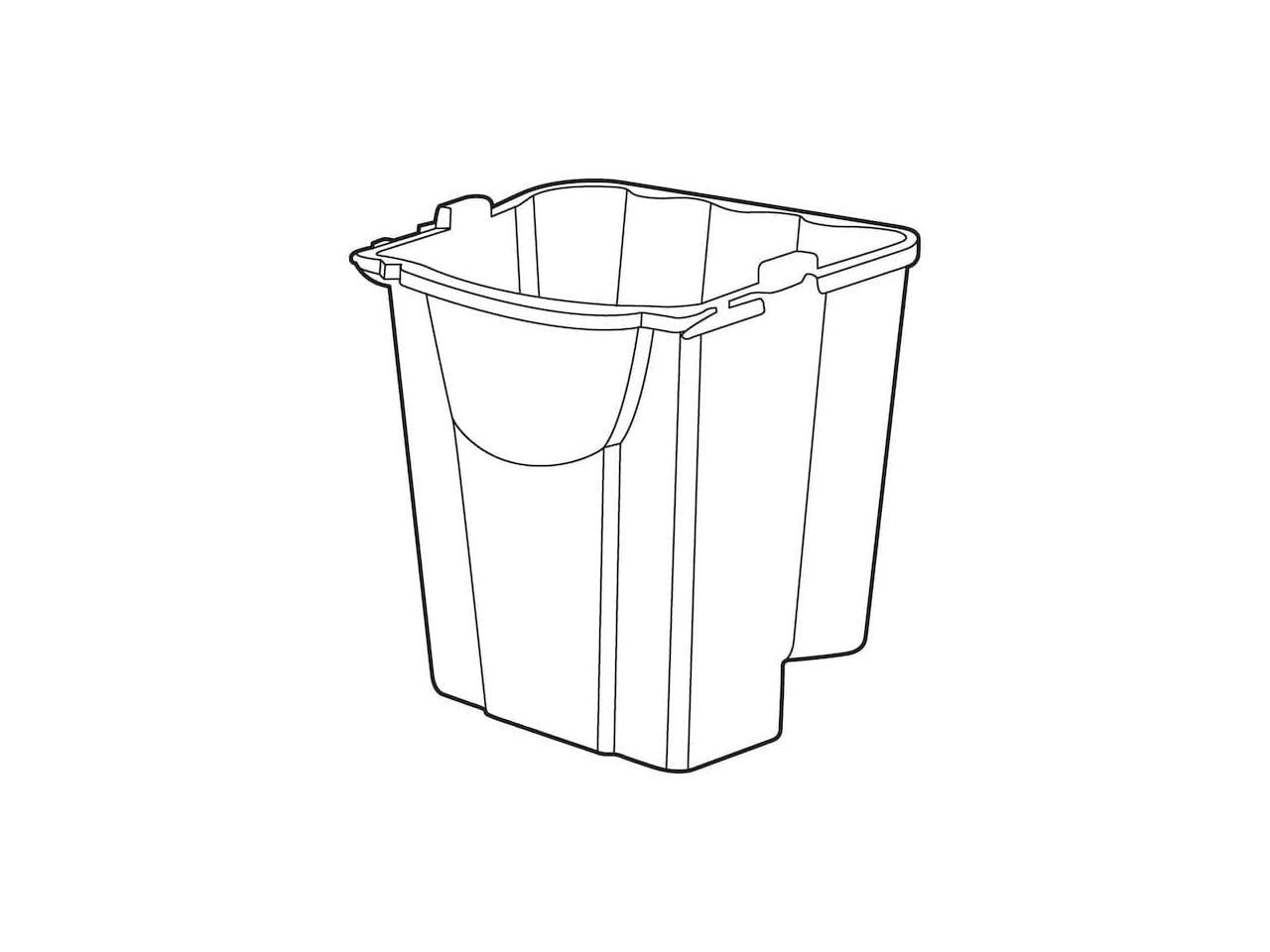 Pre-Owned Rubbermaid Commercial Products WaveBrake® 18 QT Dirty Water Bucket, Red, for Professional/Janitorial Cleaners for Separating Used Water from Clean Water (2064907)