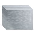 thumbnail image 1 of FASÄDE Ripple Argent Silver 18in x 24in Decorative Vinyl Backsplash Panel (5 Pack), 1 of 5