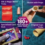 Klever Kits 180+ Magic Set- My First Magic Trick Kit for Kids Aged 6+ Easy Tricks of Magic Wand, Illusion Cards and Magic Box