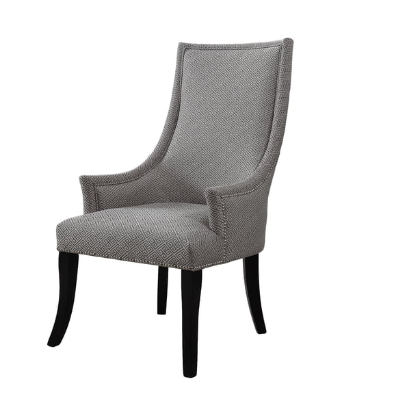 Best Master Republic Polyester Fabric Upholstered Acent Chair - Taupe/Light Gray