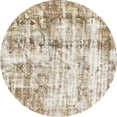 thumbnail image 1 of Ahgly Company Machine Washable Indoor Round Abstract Gold Area Rugs, 5' Round, 1 of 7