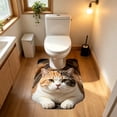 thumbnail image 4 of U-Shaped Toilet Rug, Diatomaceous Earth | Quick-Dry & Absorbent | Fits Toilet Base | Funny Wildlife Bathroom Decor 19.69x15.75in, 4 of 5