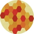thumbnail image 1 of Ahgly Company Tapis d'Intérieur Ronds Transitionnels Lavables à la Machine Orange Rouge Orange, 7 Pieds Rond, 1 of 7