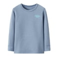 thumbnail image 2 of MEZZALL Girls Winter Sleepwear Soft Pajamas Tops Cozy O-Neck Long Sleeve Thermal Shirt For Kids Warm Flannel Nightwear Trendy, 2 of 5