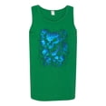 thumbnail image 2 of 3D Blue Skulls Trendy | Mens Fashion Graphic Tank Top, Kelly, X-Large, 2 of 4