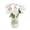 Light pink, variant on 7Pcs Glass Mini Flower Bouquet with Vase, Hand Blown Glass Calla Lily Tulip Arrangement Tabletop Decor Pot