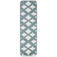 thumbnail image 2 of Stair Treads 9 inch by 28 inch by sussexhome Floral Collection Trellis Design Vibrant and Soft Stair Treads, Teal & White, Pack of 13 [100% Polypropylene], 2 of 3