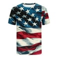thumbnail image 5 of Ynynloco Men's Casual T-Shirts Independence Day T-Shirt American Flag Print Tshirts Short Sleeve Crew Neck Slim Fit Tee Tops, 5 of 5
