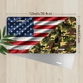 thumbnail image 2 of American Flag and Camouflage Funny Personalized License Plate Rust-proof Stainless Steel Metal License Plate Suitable For Men And Women 12.2" x 6.2", 2 of 6