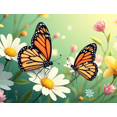 thumbnail image 4 of Nature Themed Butterfly Daisy Background Banner Party Decorations Photography Props Spring Garden Celebrations Outdoor Events Photo Booth Backdrop, 4 of 4
