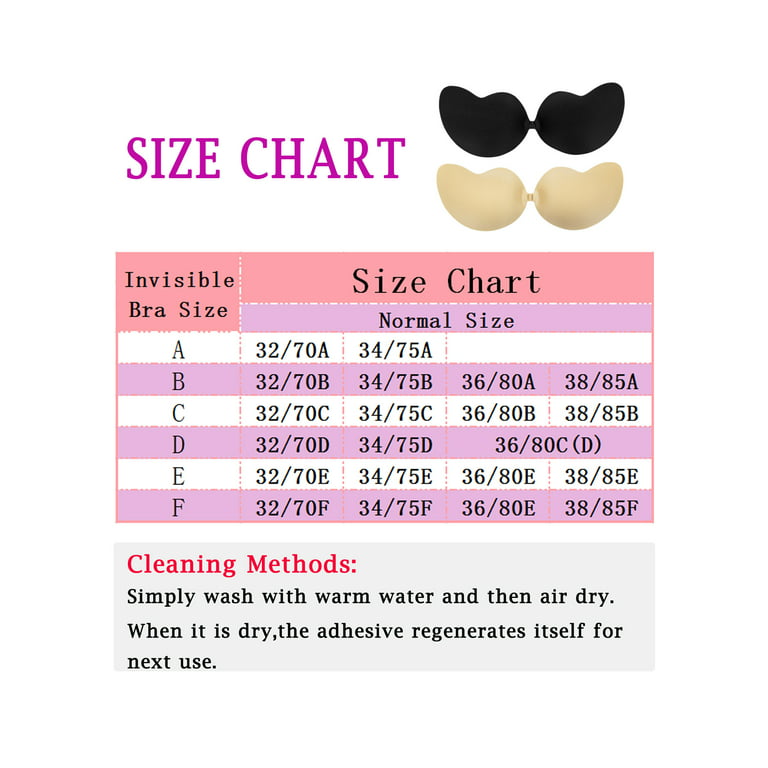 SAYFUT Strapless Bra Self Adhesive Backless Bras Silicone Push up Bra for  Women, Upgrade style, Black