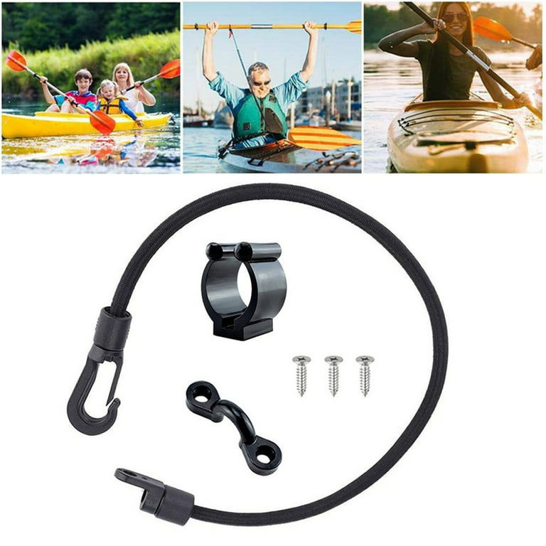 Kayak Canoe Paddle Fishing Rod Holder Fixer Strap Tie Shock Rope Pole Clip  Clamp