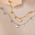 thumbnail image 2 of SKQIT Fashion 18K Gold Plated Stainless Steel Heart Charm Chain Bracelet Adjustable Link Bracelet for Women, 2 of 8